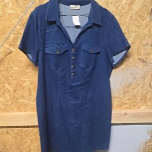 Blue Denim Shirt Dress